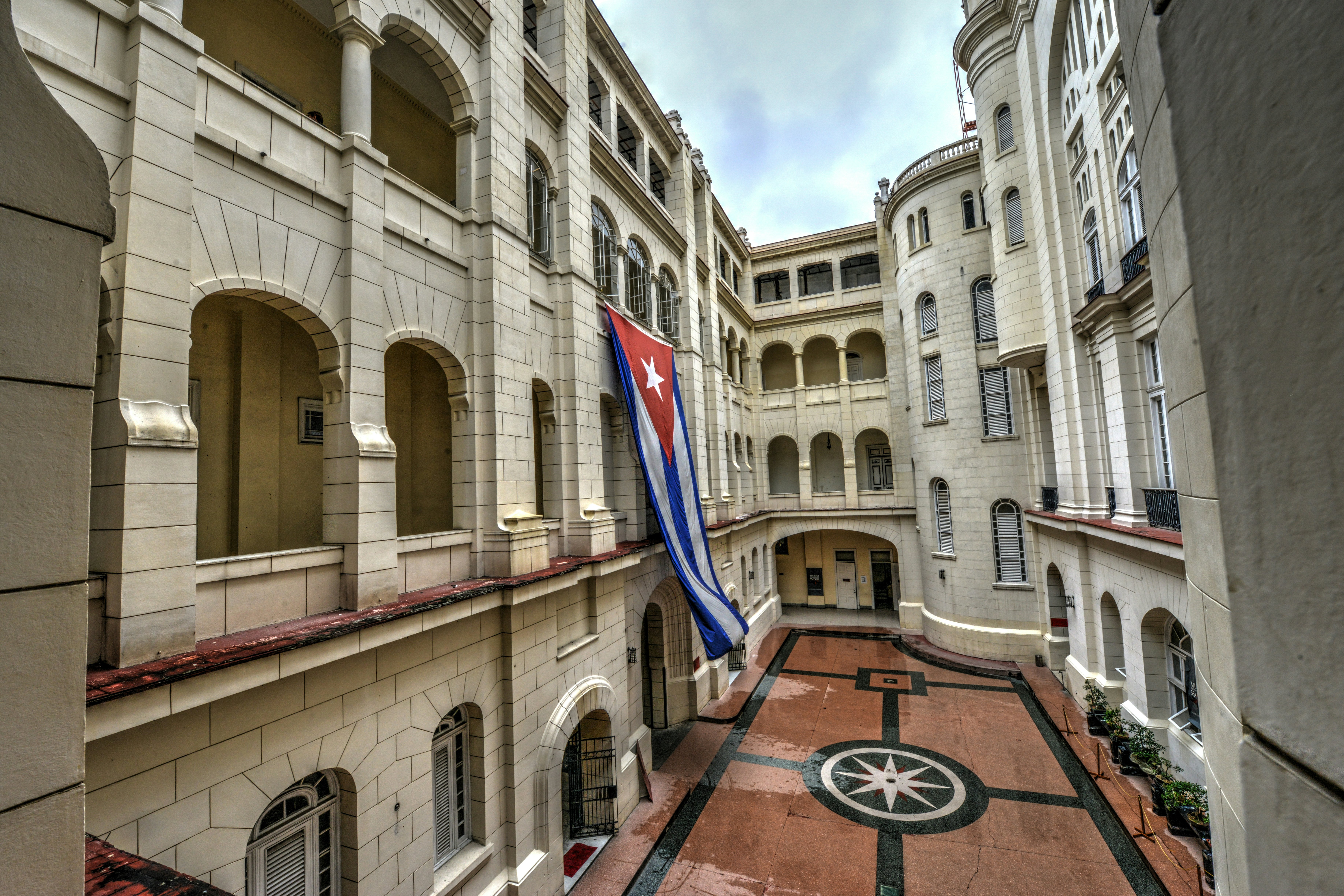 In the courtyard area of the Museum of the Revolution in Old Havana, Cuba...Cuba, February 2015 before changes in U.S.-Cuba relations began. Trip via UCLA Alumni Travel