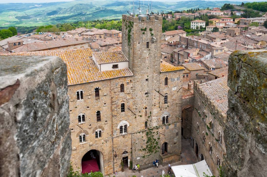 View of the town of Volterra, Tuscany, Italy