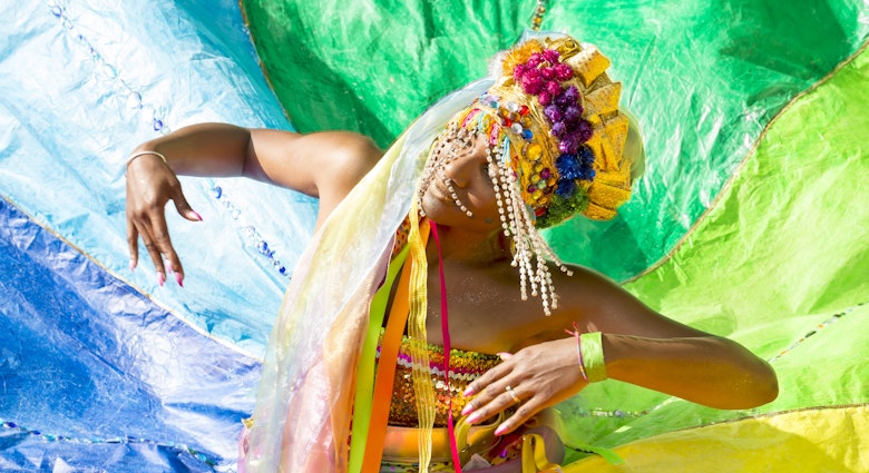 London, United KIngdom - August 29, 2016: Notting Hill Carnival. The Notting Hill Carnival is world famous, with many competing groups dancing through the streets of Notting Hill in London.