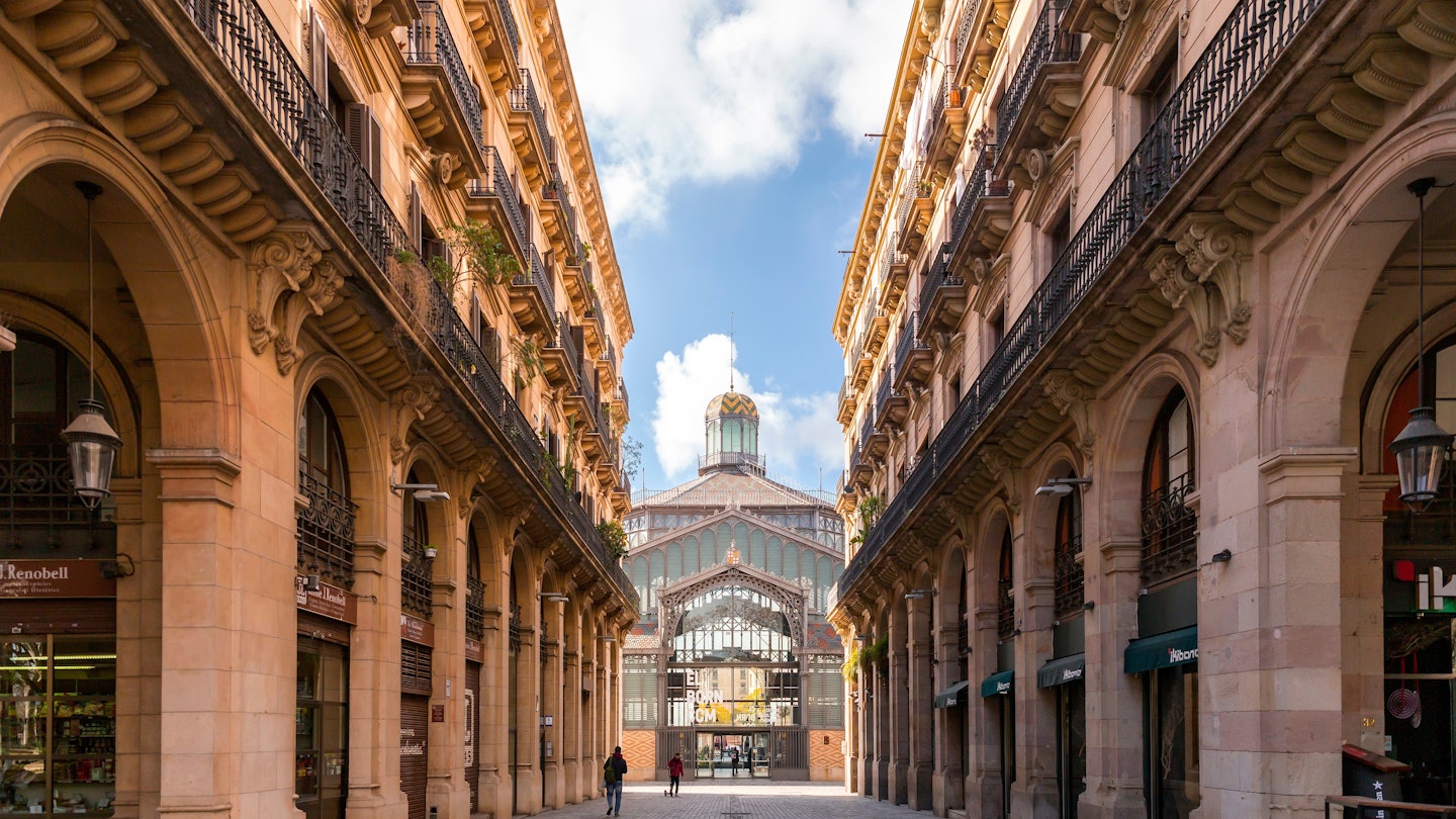 Barcelona, Spain - FEB 10, 2022: Iron building of Mercat del Born in La Ribera, Barcelona. The largest covered square in all of Europe and marked the start of Modernism in Catalan architecture., License Type: media, Download Time: 2024-10-10T14:38:46.000Z, User: dermothegarty77, Editorial: true, purchase_order: 56530, job: Global Publishing WIP, client: Experience Barcelona 2, other: Dermot Hegarty