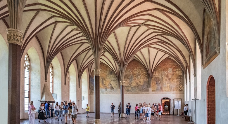 Malbork, Pomerania / Poland - 2019/08/24: Interior of the Grand Dining Chamber in the Middle Castle part of the Medieval Teutonic Order castle and monastery in Malbork, Poland ; Shutterstock ID 1623745714; purchase_order: 65050 - Digital Destinations and Articles; job: Lonely Planet Online Editorial; client: Best things to do in Poland; other: Brian Healy
1623745714
architecture, chamber, color, convent, dining, dining room, fortress, gothic, gotycki, gotyk, hall, historic, history, indoor, inside, interior, jadalnia, knights, krzyzacki, krzyzacy, landmark, malbork, malbork castle, marienburg, medieval, middle ages, monastery, museum, muzeum, ordensburg, palace, poland, polish, pomerania, refectary, refektarz, room, sklepienie, sredniowiecze, sredniowieczny, st. anna chapel, teutonic, teutonic castle, teutonic knights, teutonic order, tourism, touristic, travel, unesco heritage, wielki refektarz
Malbork, Pomerania / Poland - 2019/08/24: Interior of the Grand Dining Chamber in the Middle Castle part of the Medieval Teutonic Order castle and monastery in Malbork, Poland