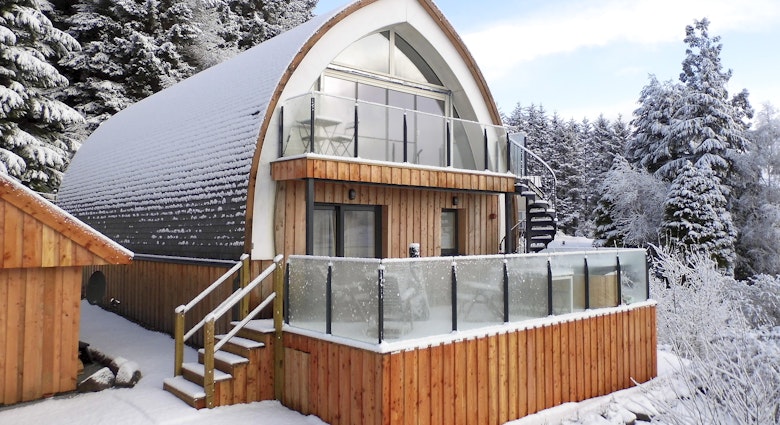 The Jill Strawbale House in Strontian, Scotland.